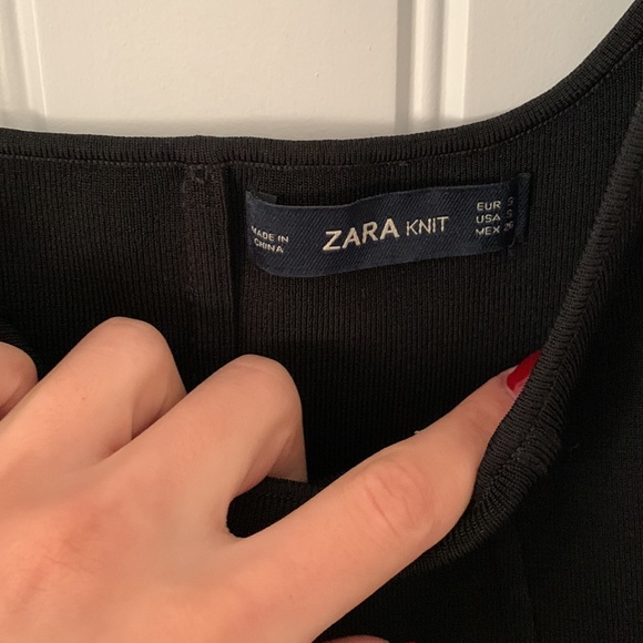 Zara Black Knit Dress - Picture 3 of 3